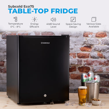 Subcold Eco75 Table Top Fridge - Black | Refurbished